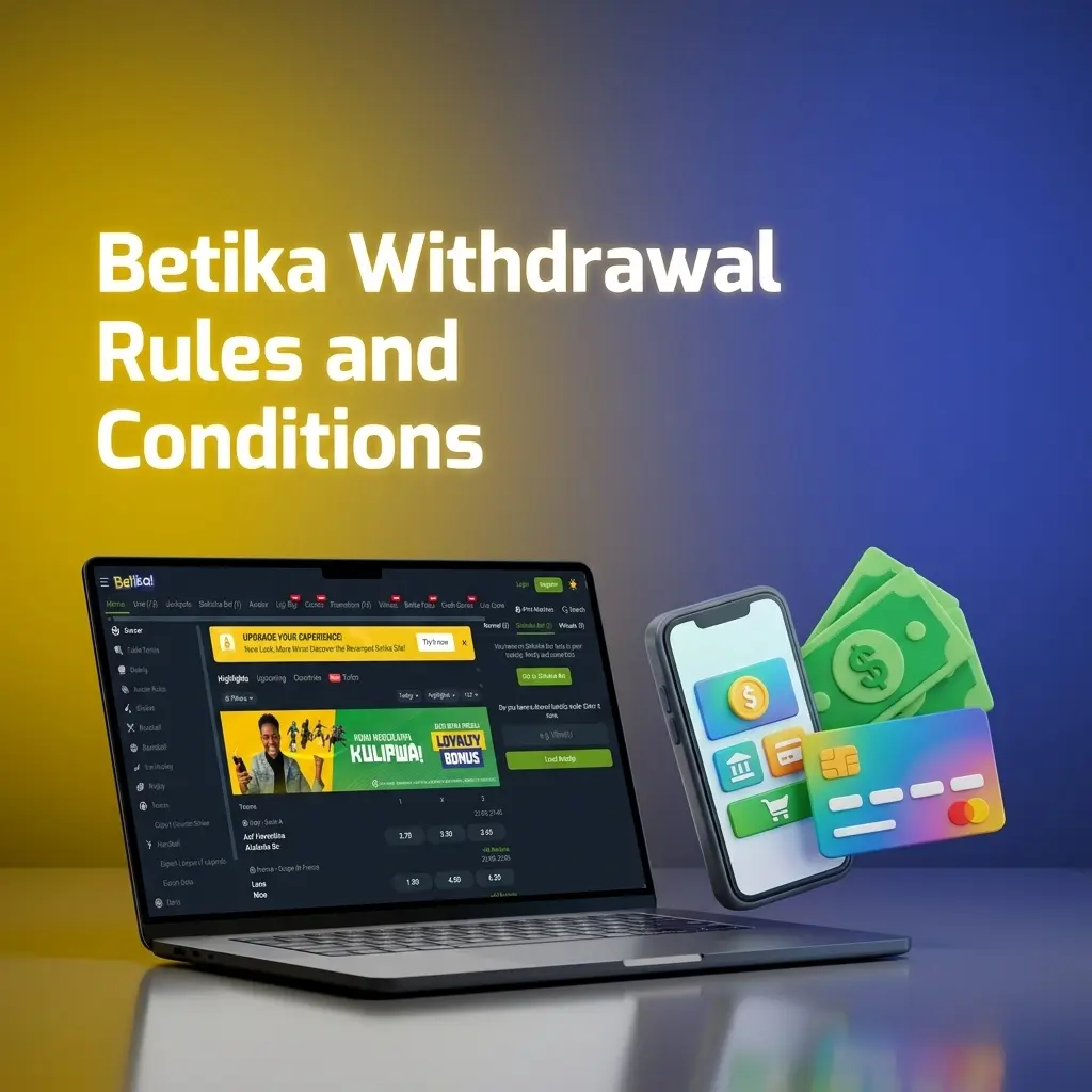 Betika withdrawal rules including account verification, mobile number match, wagering requirements, and KES 50 minimum limit