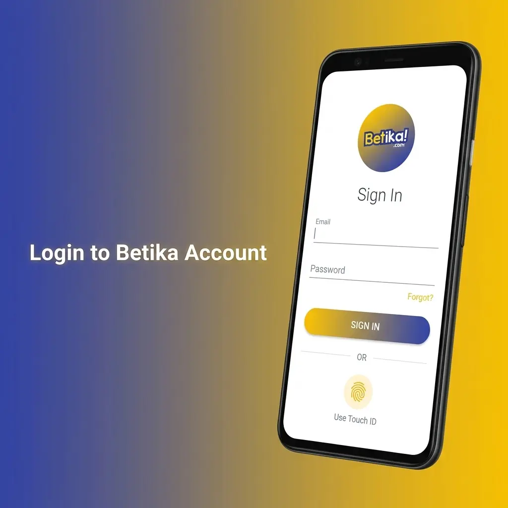 Betika account login page showing sign-in form with phone number and password fields for Kenyan users